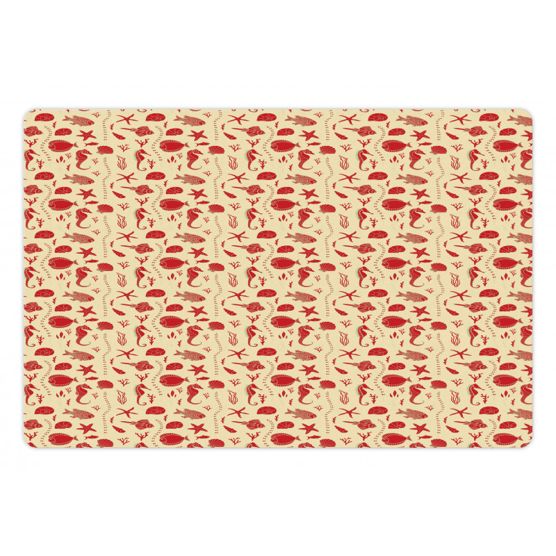 Undersea Animals Pattern Pet Mat