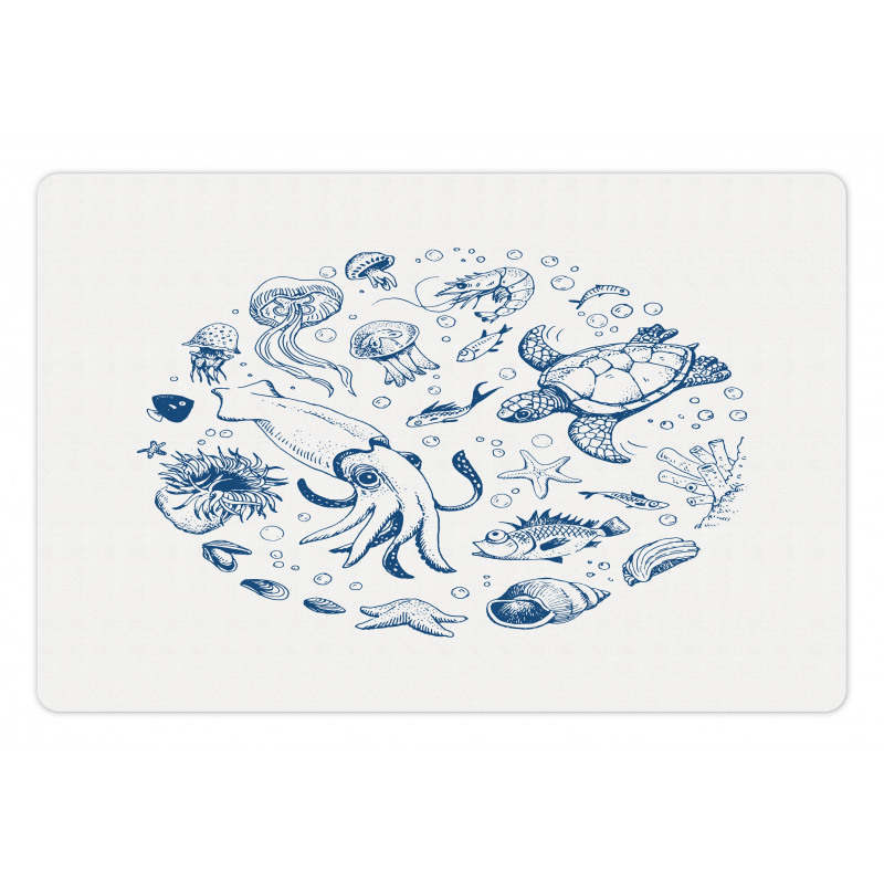 Jellyfish Turtle and Shell Pet Mat