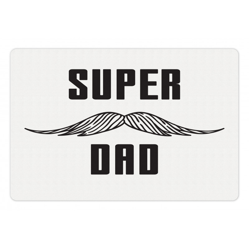 Super Dad with Mustache Pet Mat