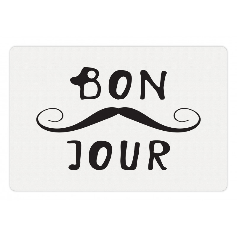 Manly Mustache and Bonjour Pet Mat