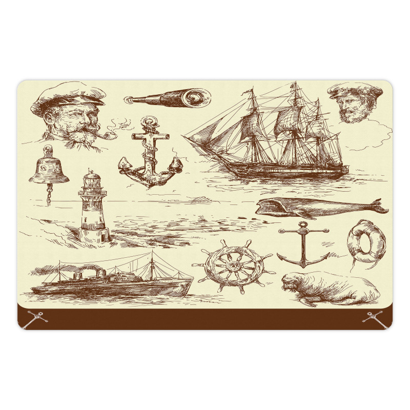 Oceanic Drawing Effect Pet Mat