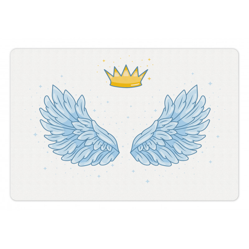 Angel Wings and Crown Above Pet Mat