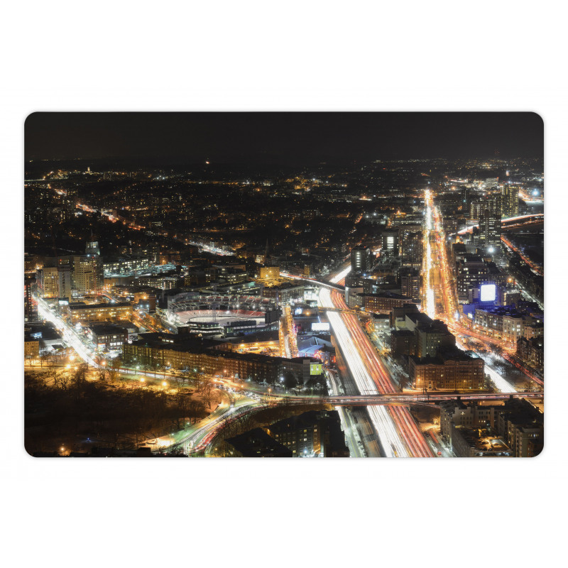 Skyline at Night City Pet Mat