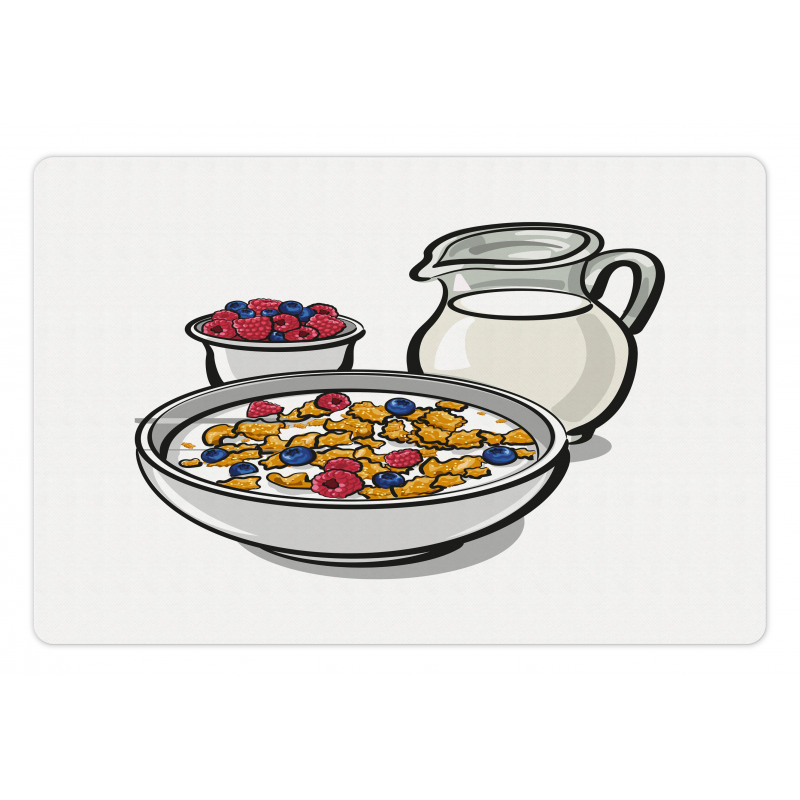 Healthy Breakfast Cartoon Pet Mat