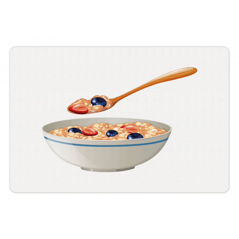 Spoon and Bowl of Porridge Pet Mat