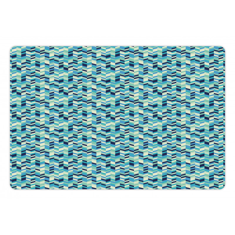 Green and Blue Tones Pet Mat