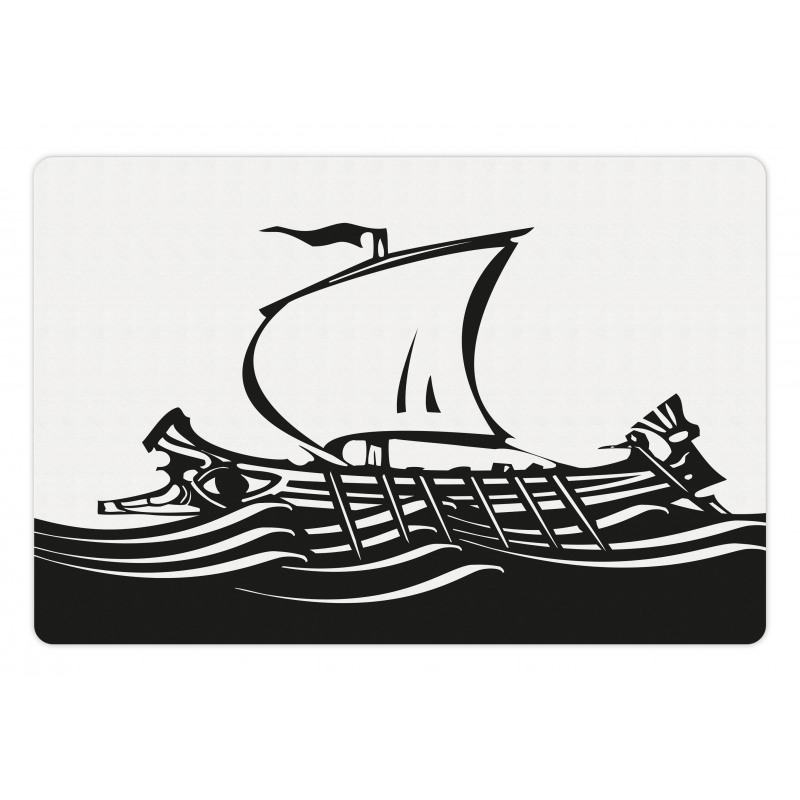 Greek Ship on Sea Pet Mat