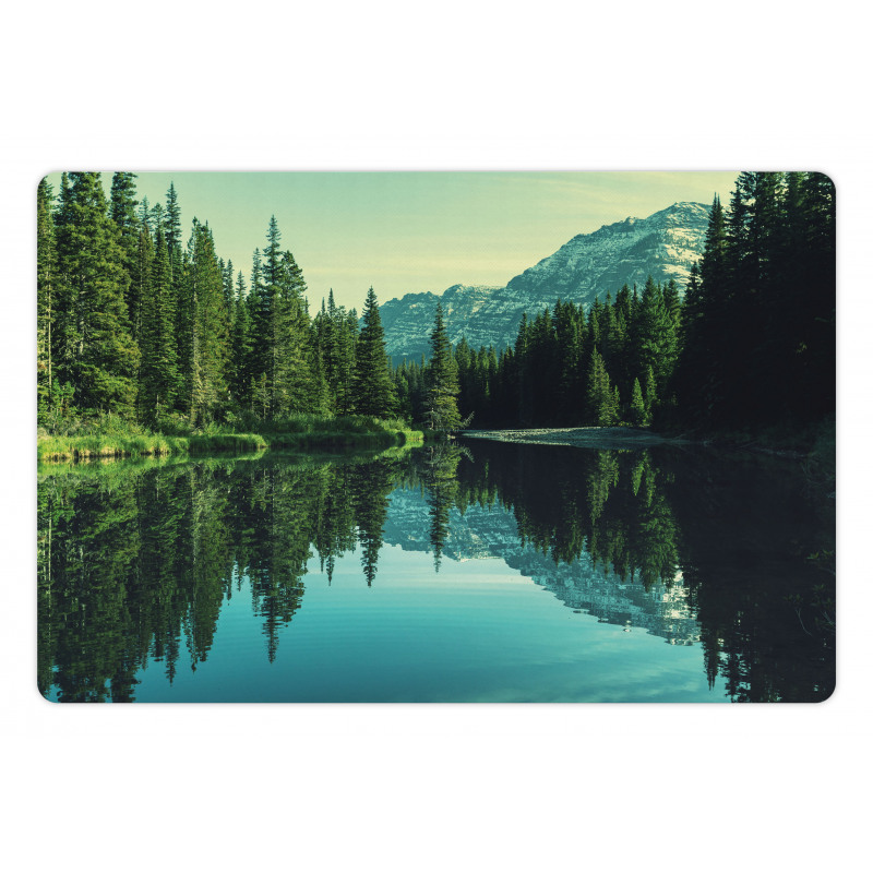 Tree Reflections on Calm Water Pet Mat