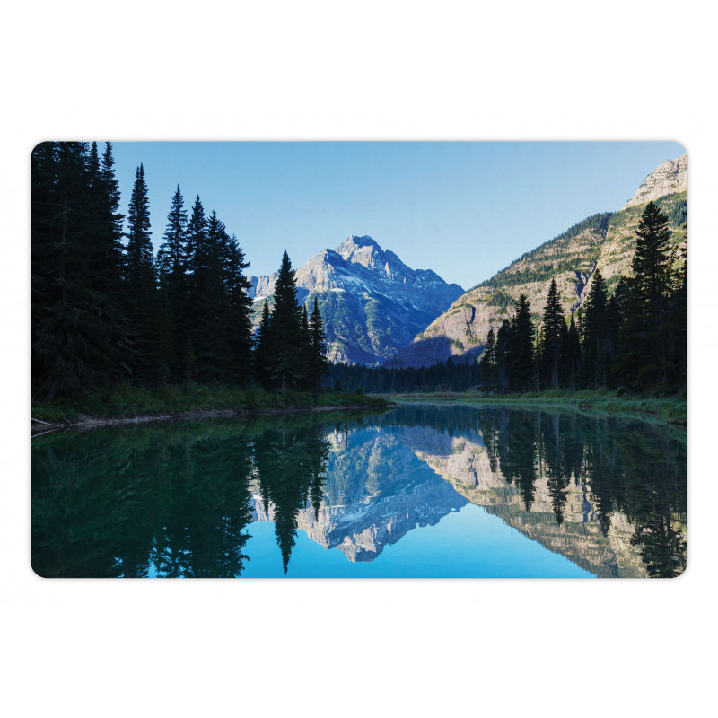 Mountain Reflection on Lake Pet Mat