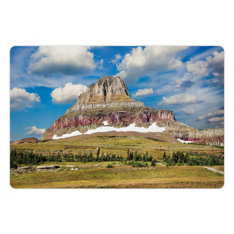 Rugged Peak and Cloudy Sky Pet Mat