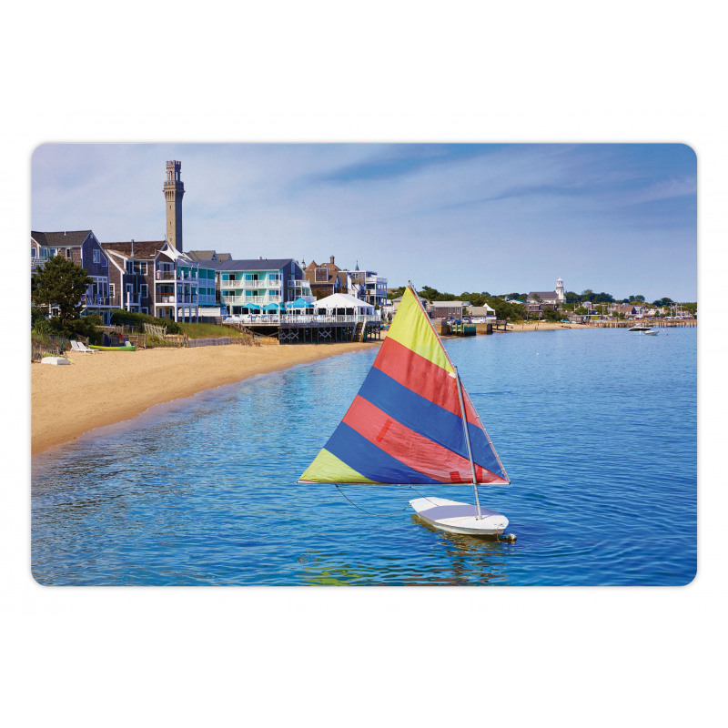 Rainbow Boat Sailing Pet Mat