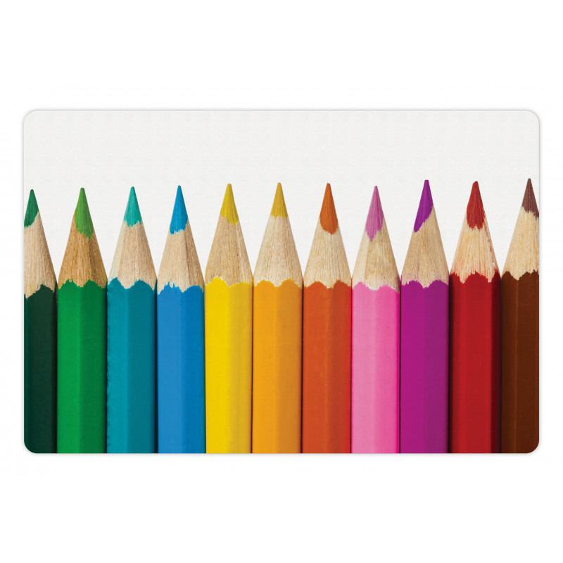 Colorful Pencils Macro Photo Pet Mat