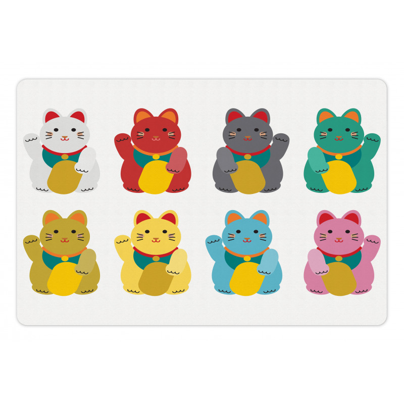 Colorful Maneki Neko Pet Mat