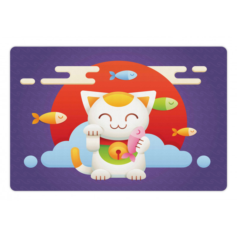 Maneki Neko Coins Fish Pet Mat