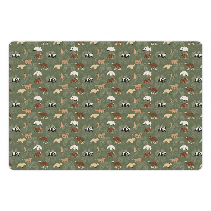 Leaves and Animals Pet Mat