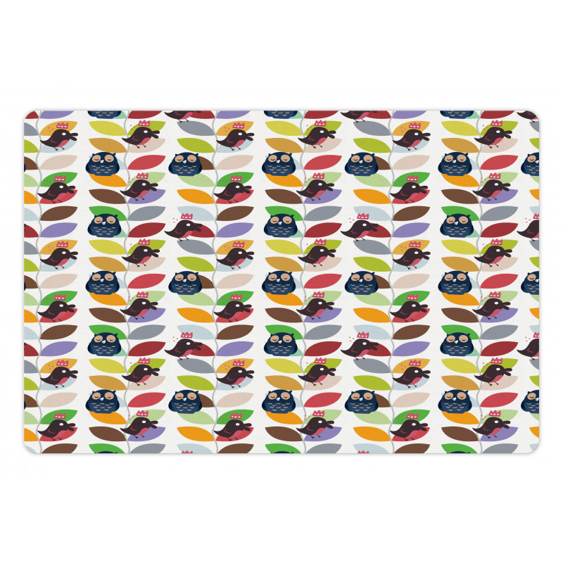 Abstract Vivid Birds Pet Mat