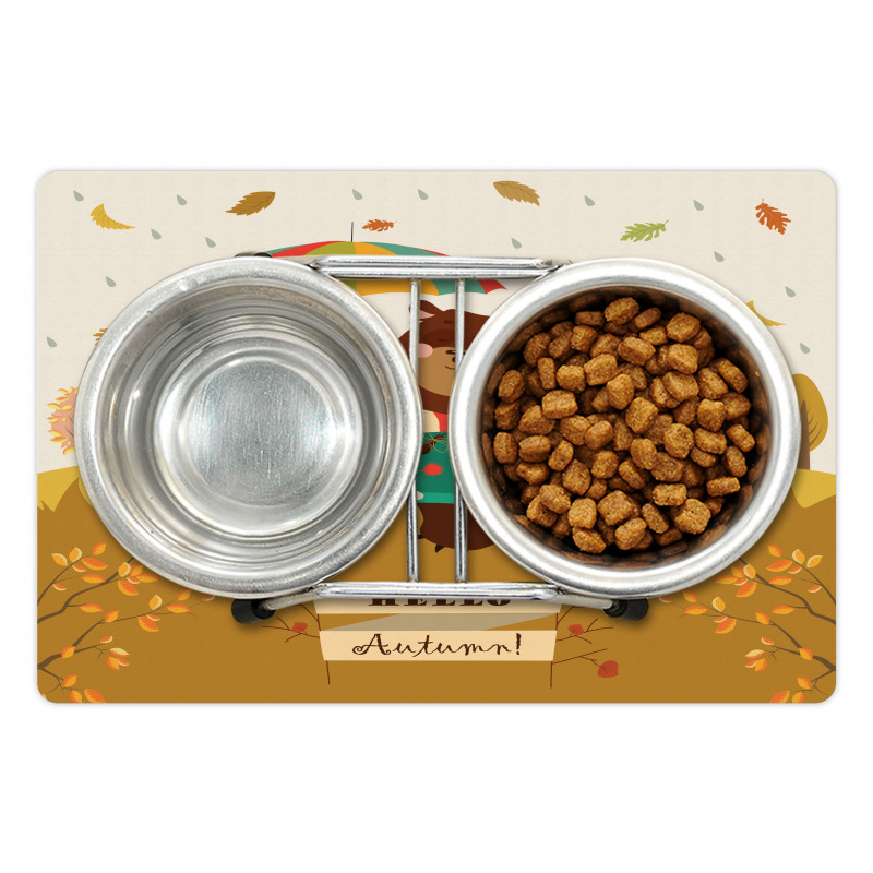 Hello Autumn Cartoon Pet Mat