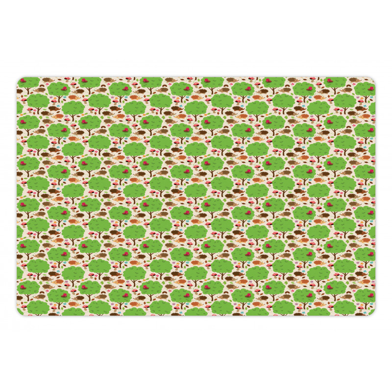 Hedgehogs and Trees Pet Mat