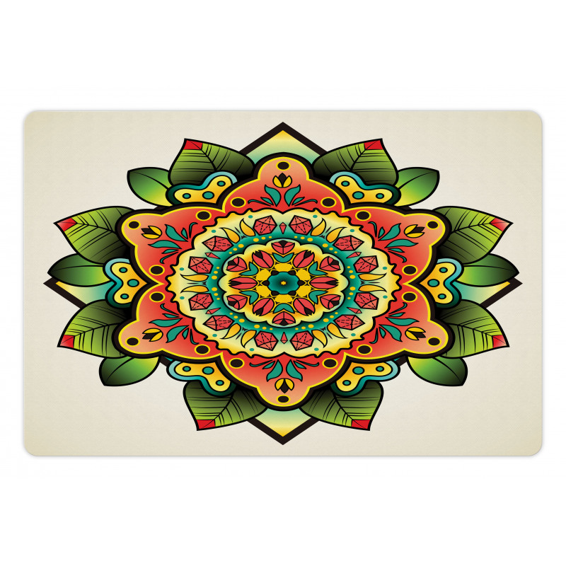 Floral Medallion Ornate Pet Mat