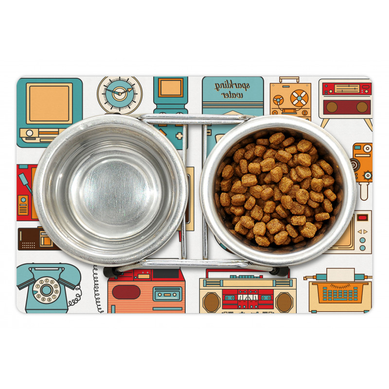 Vintage Electronics Art Pet Mat