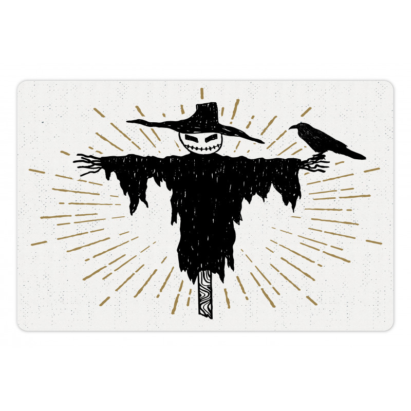 Halloween and Crow Pet Mat