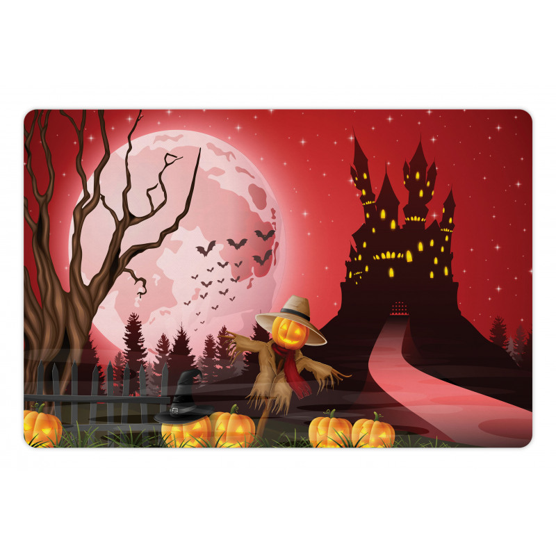 Halloween Haunted Chateau Pet Mat