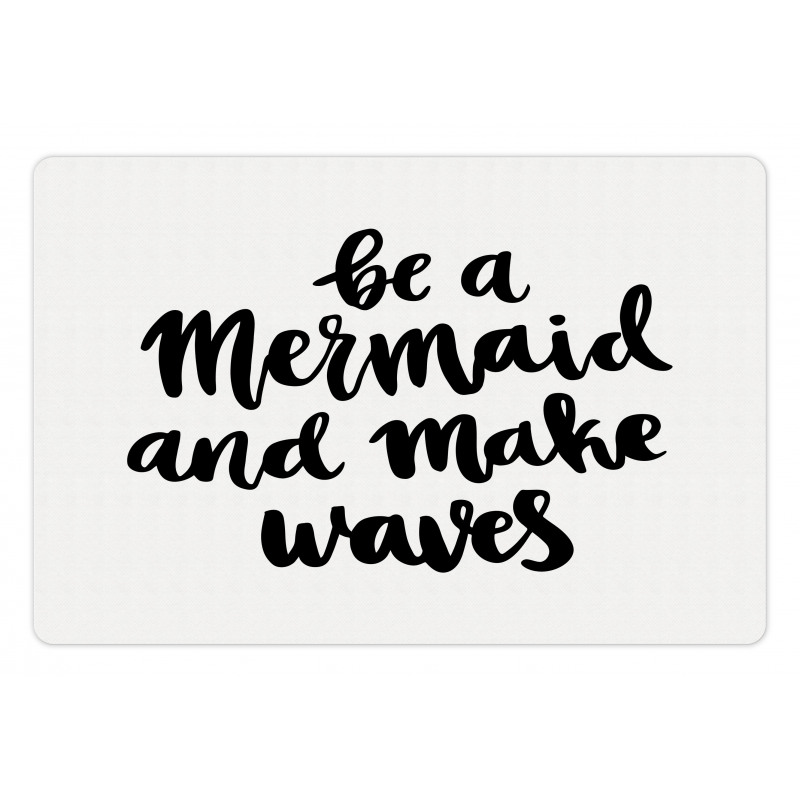 Monochrome Be a Mermaid Pet Mat