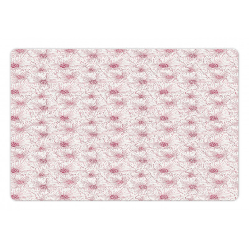 Monotone Blossom Pet Mat