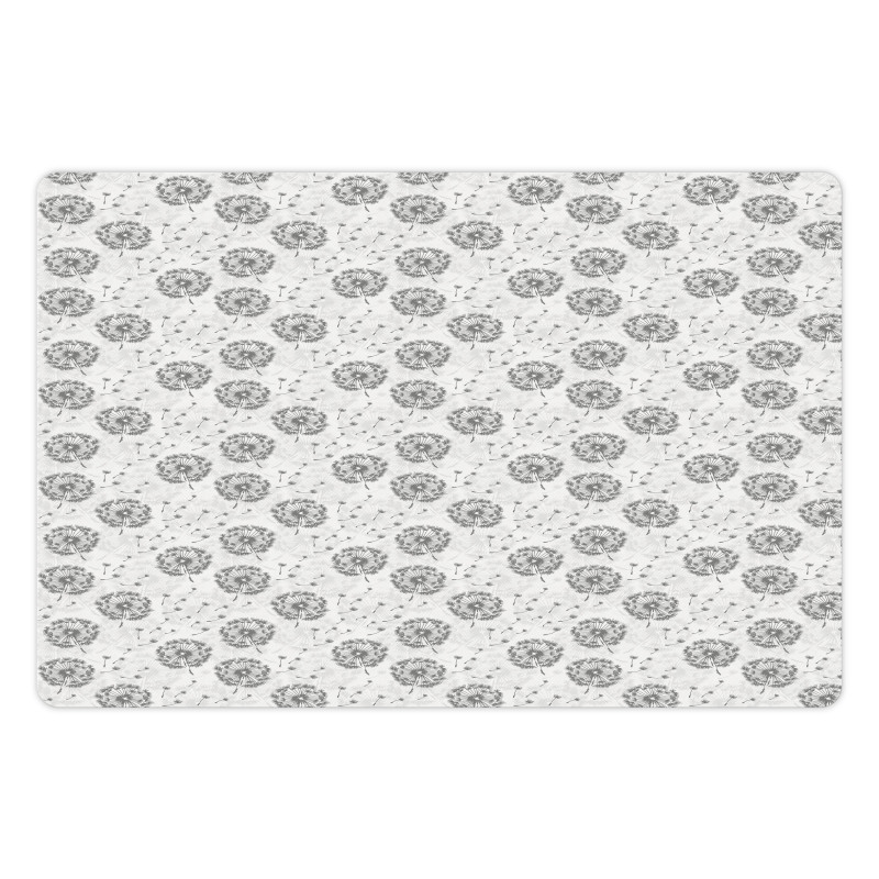 Greyscale Dandelions Pet Mat