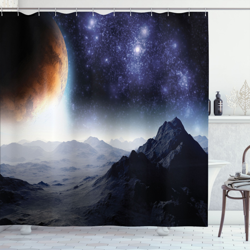 Science Fiction Nature Shower Curtain
