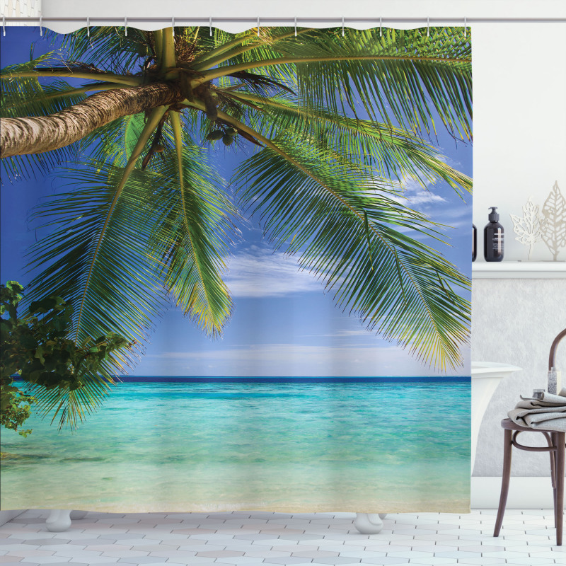 Paradise View Maldives Shower Curtain