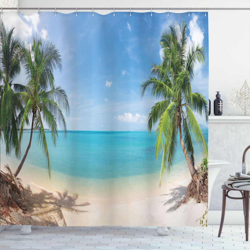 Panoramic View Beach Shower Curtain