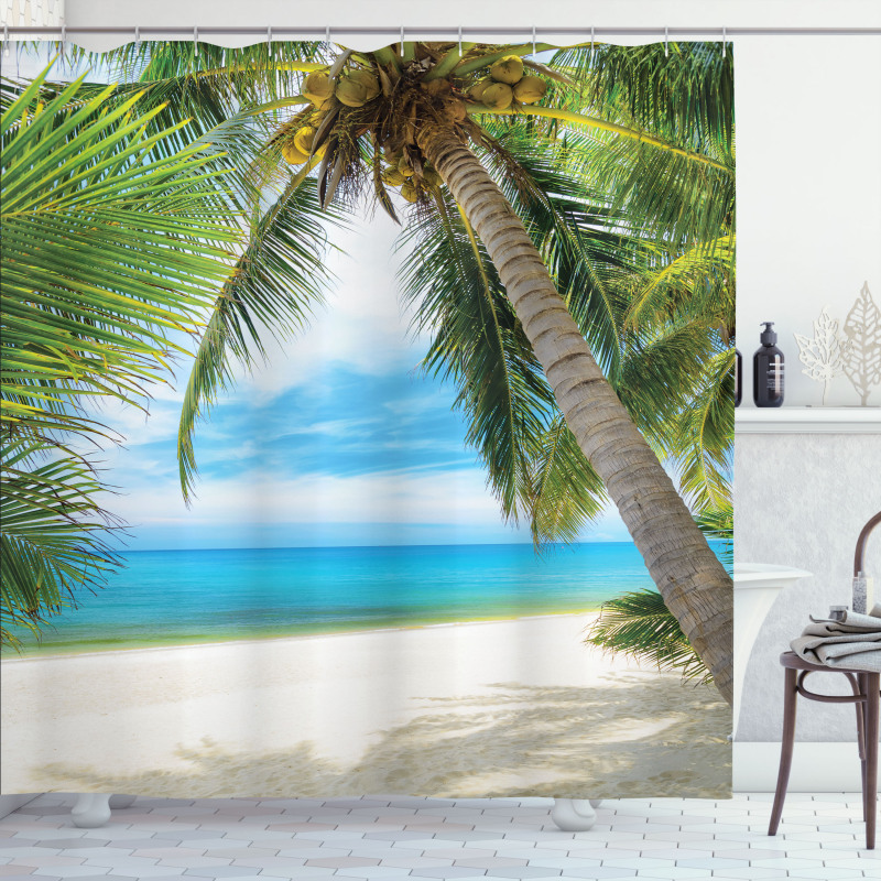 Shadow Shade of Palms Shower Curtain