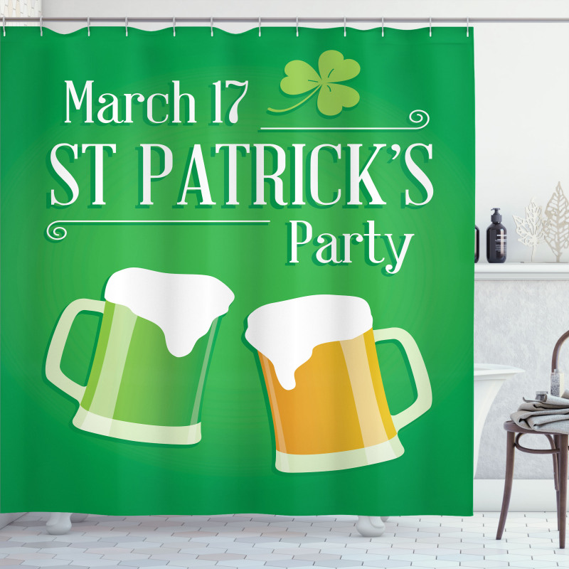 St. Patrick's Day Beers Shower Curtain