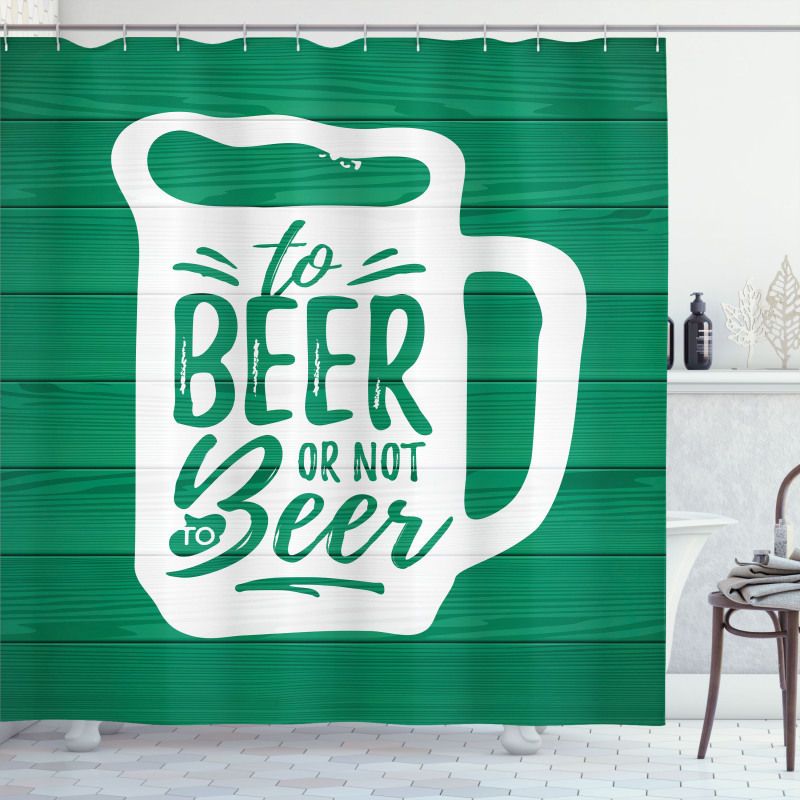 Funny Beer Drinking Words Shower Curtain
