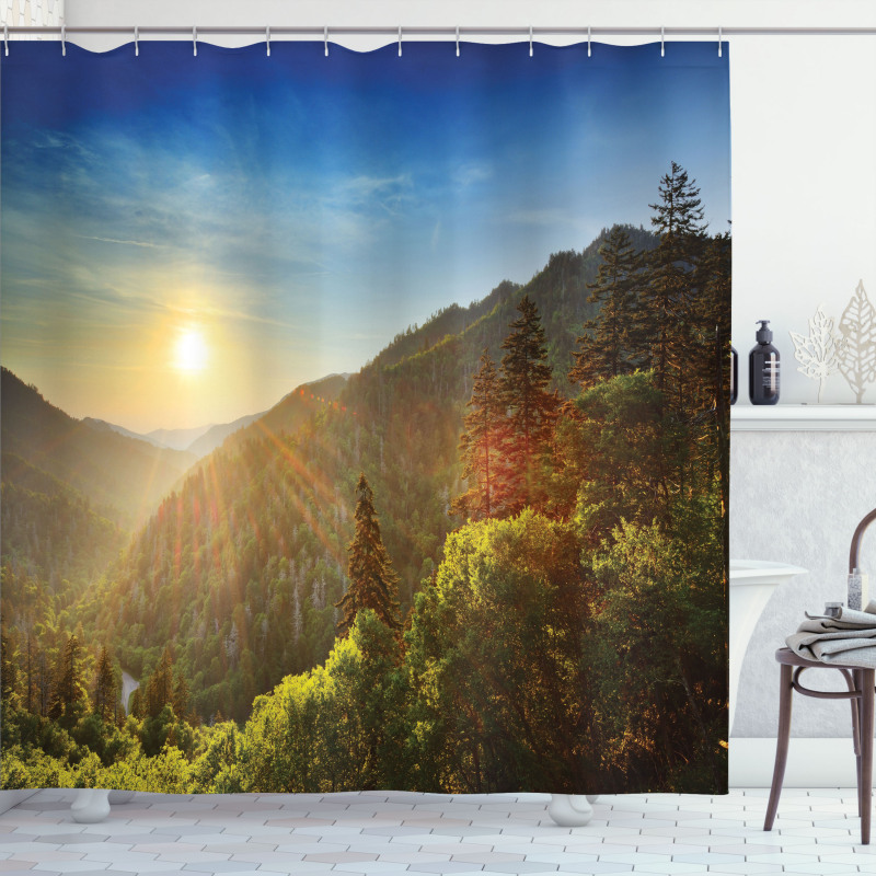 Sunset at Newfound Gap Shower Curtain