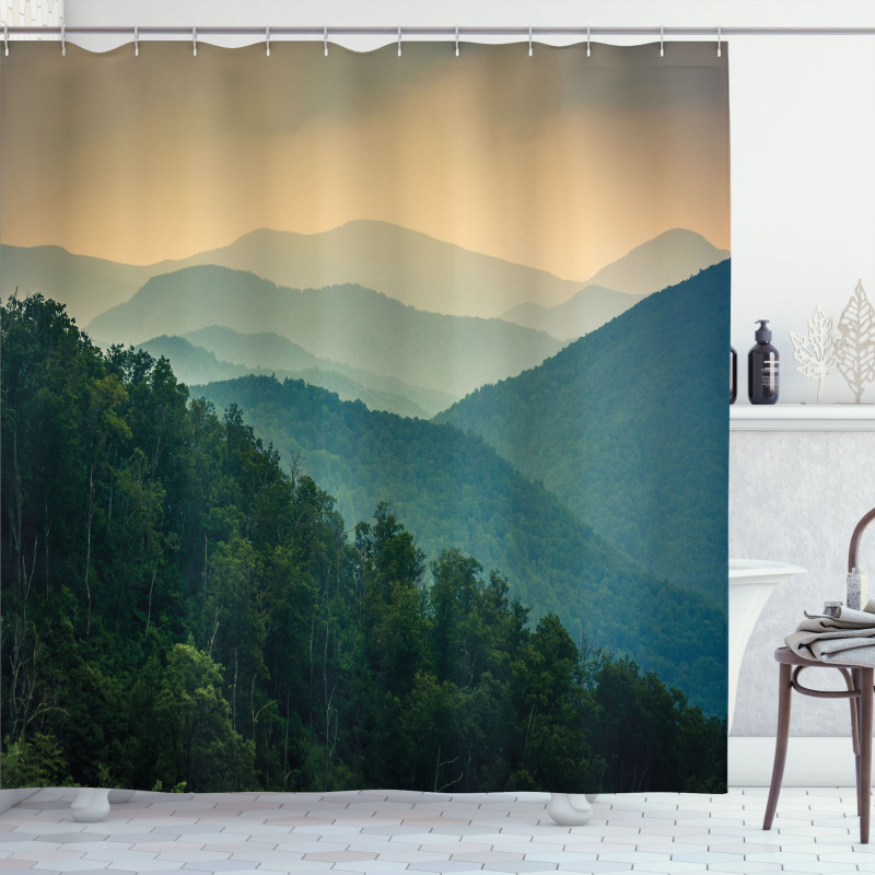 Mountain Ridges Scenery Shower Curtain