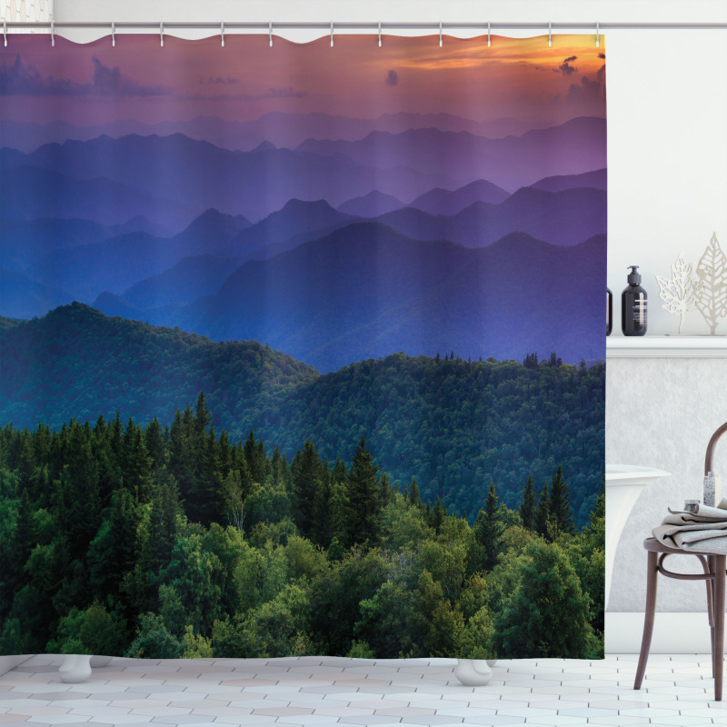 Colorful Sunset Photo Shower Curtain