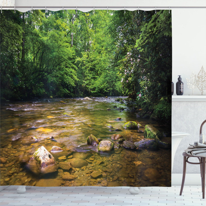 Oconaluftee River Photo Shower Curtain