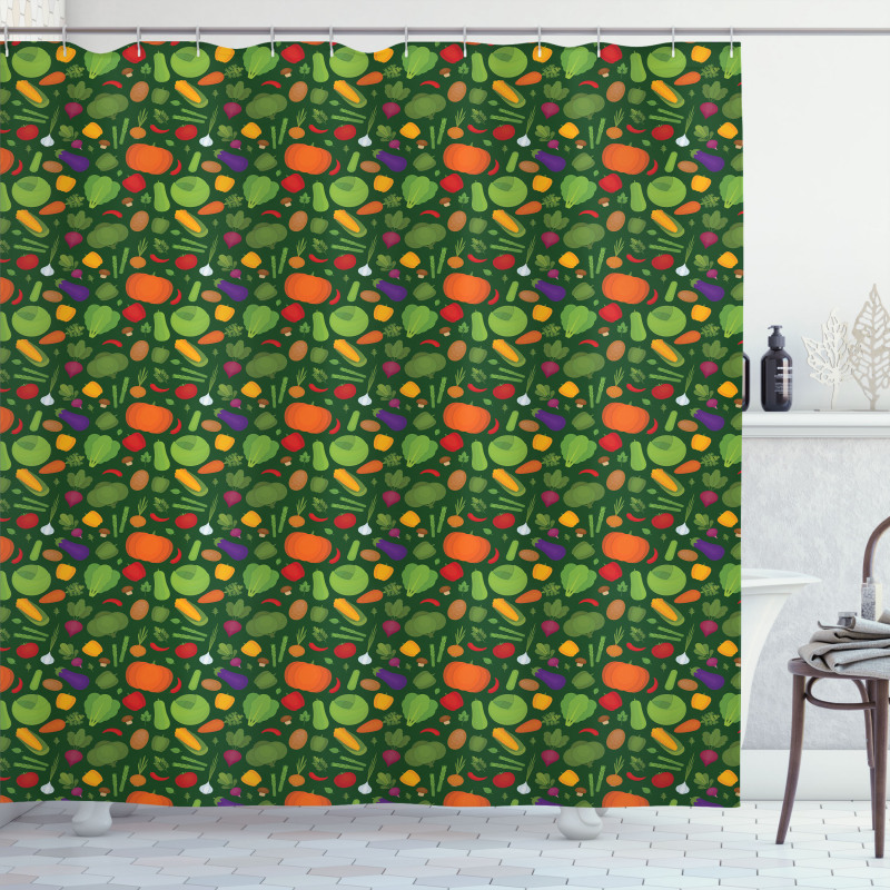 Organic Healthy Food Shower Curtain