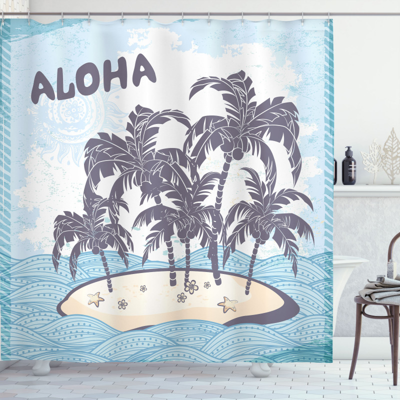 Hawaiian Island Shower Curtain