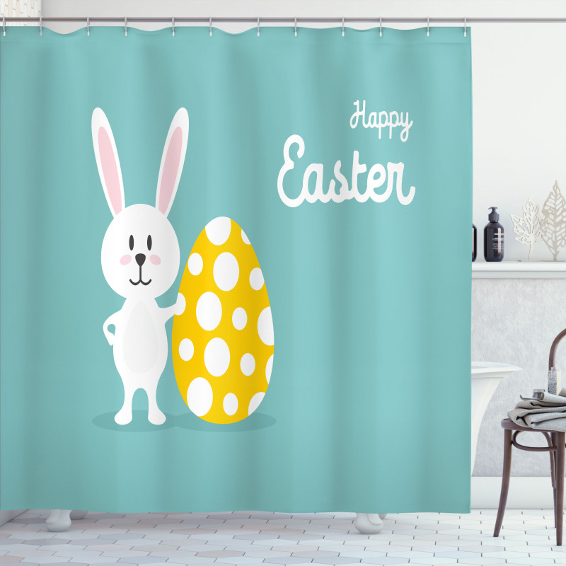 Rabbit Cartoon Shower Curtain