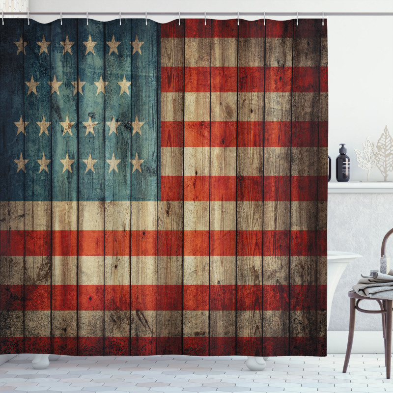 Old National Patriotic Shower Curtain