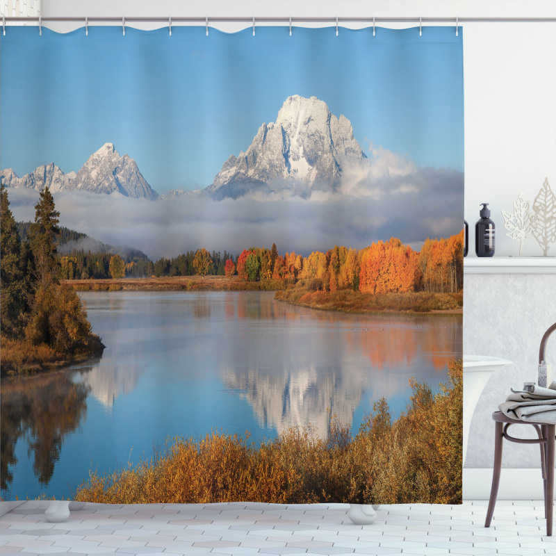 Grand Teton Oxbow Bend Shower Curtain