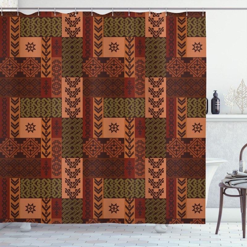 Folk Shape Shower Curtain