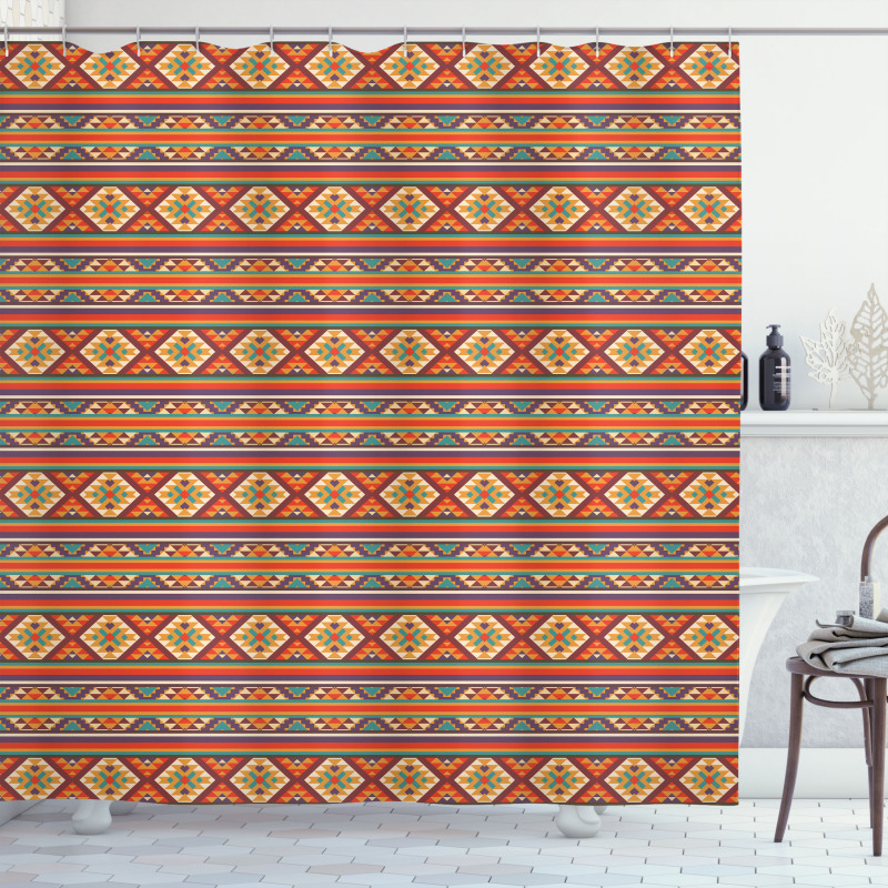 Aztec Tribal Shower Curtain