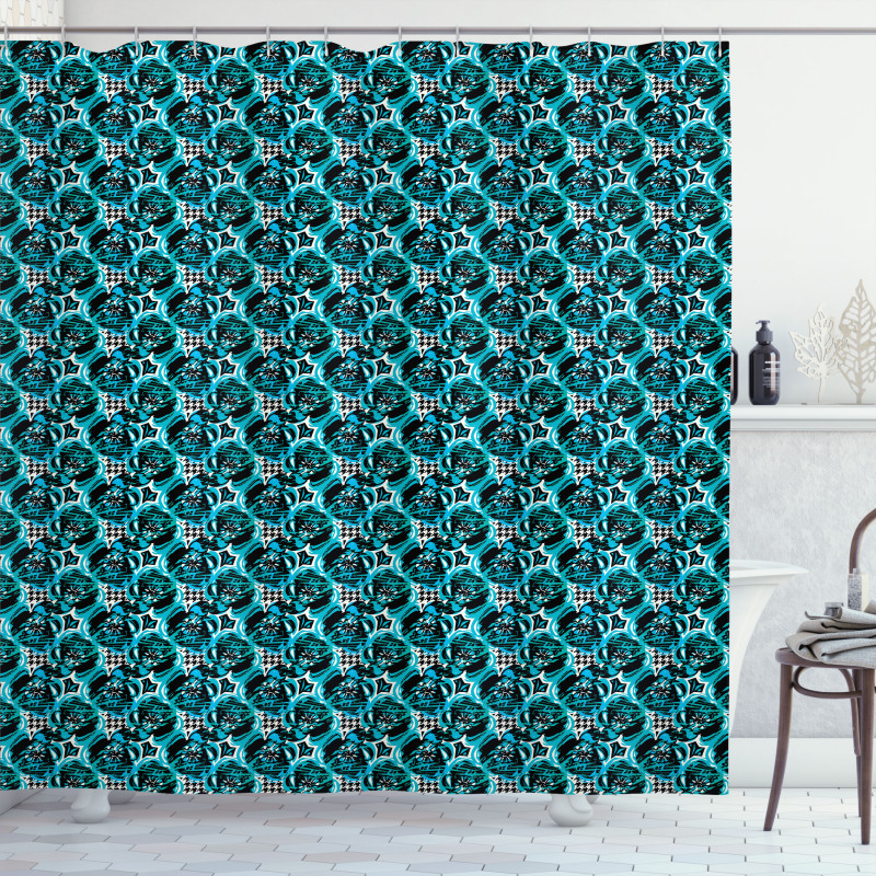 Flowers and Goosefoot Art Shower Curtain