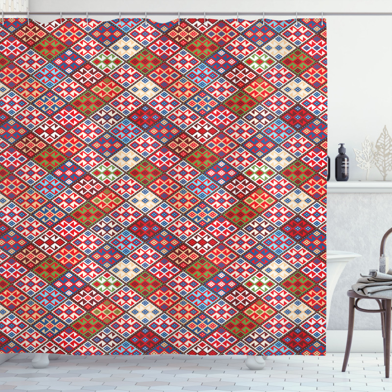 Nomadic Rug Tribal Shower Curtain