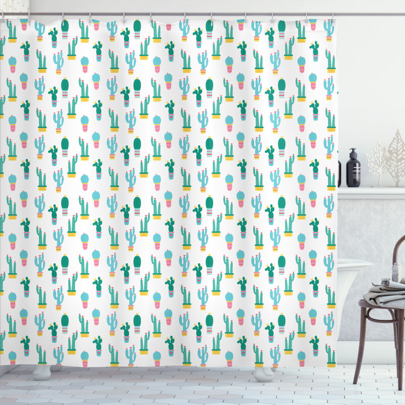 Prickle Plant in Pots Shower Curtain