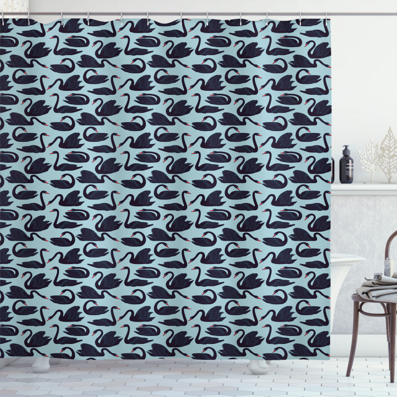 Long Necked Aquatic Bird Shower Curtain